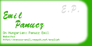 emil panucz business card